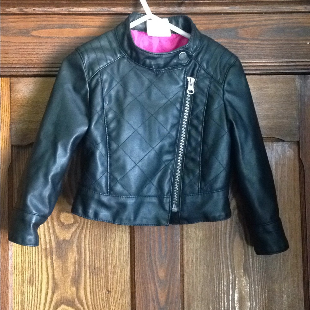 Girls 2t motorcycle style pleather jacket